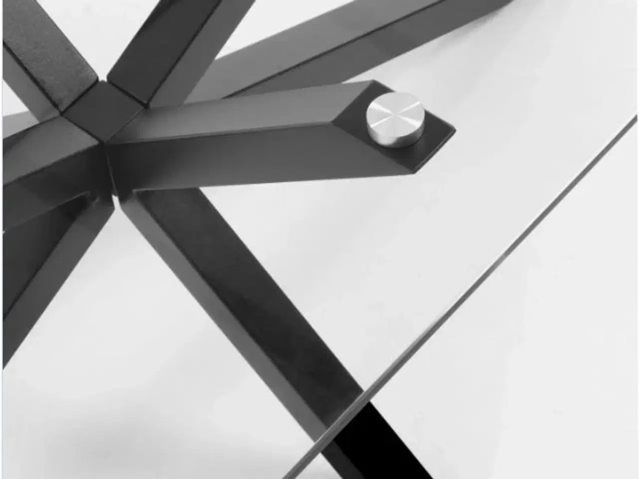 Billede 4 - Sofabord ... NYT ... med glasplade og stålben