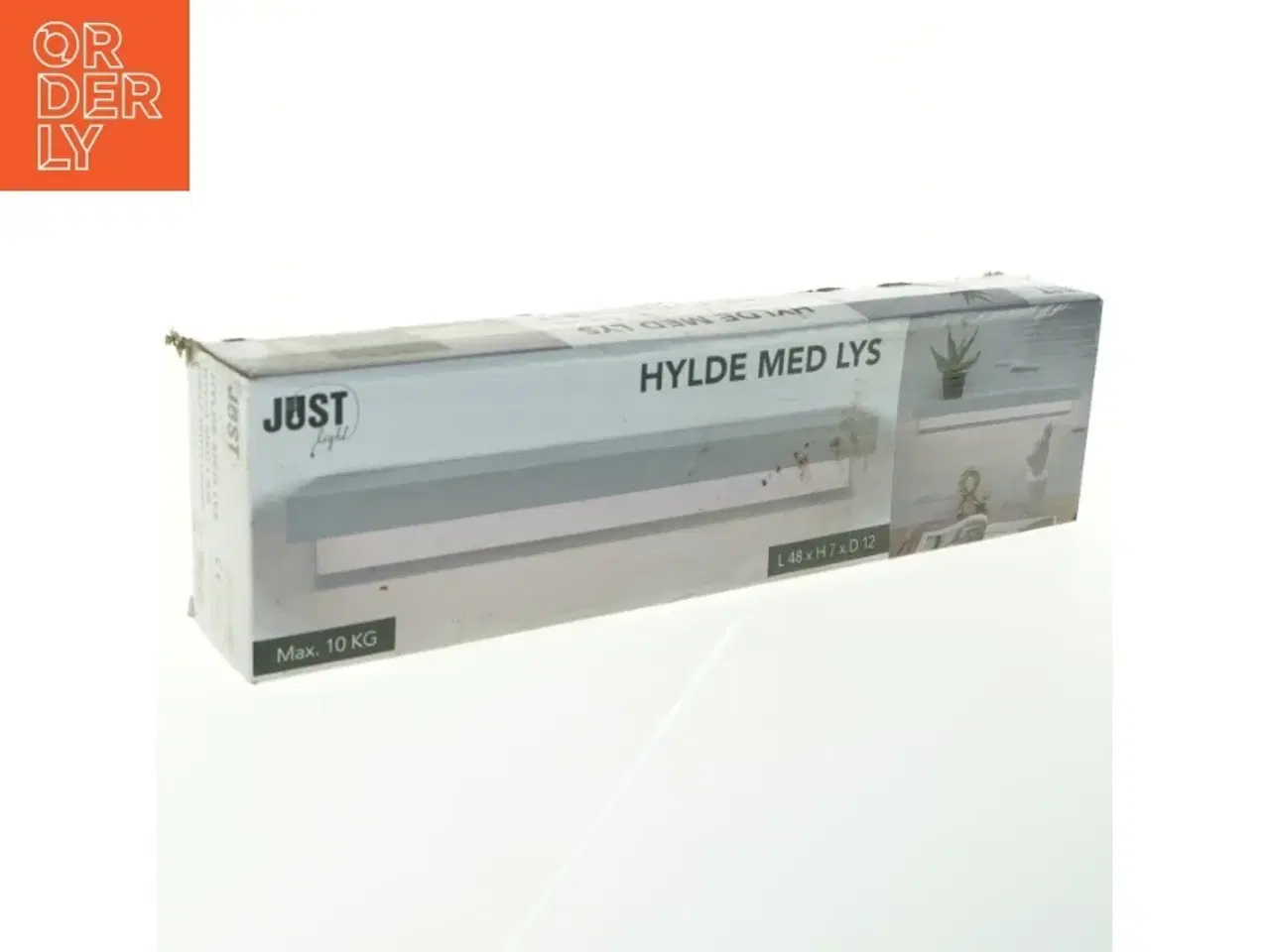 Billede 1 - Hylde med indbygget lys fra Just Light (str. 48x7x12 cm)