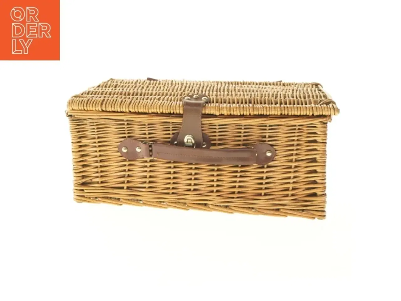 Billede 5 - Kurv med service til picnic (str. 45,5x30,5 cm)