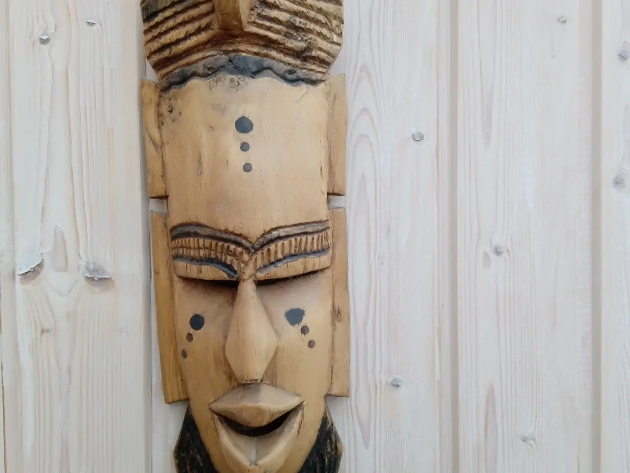 Billede 1 - Maske afrikansk kunsthåndværk, højde 40 cm 