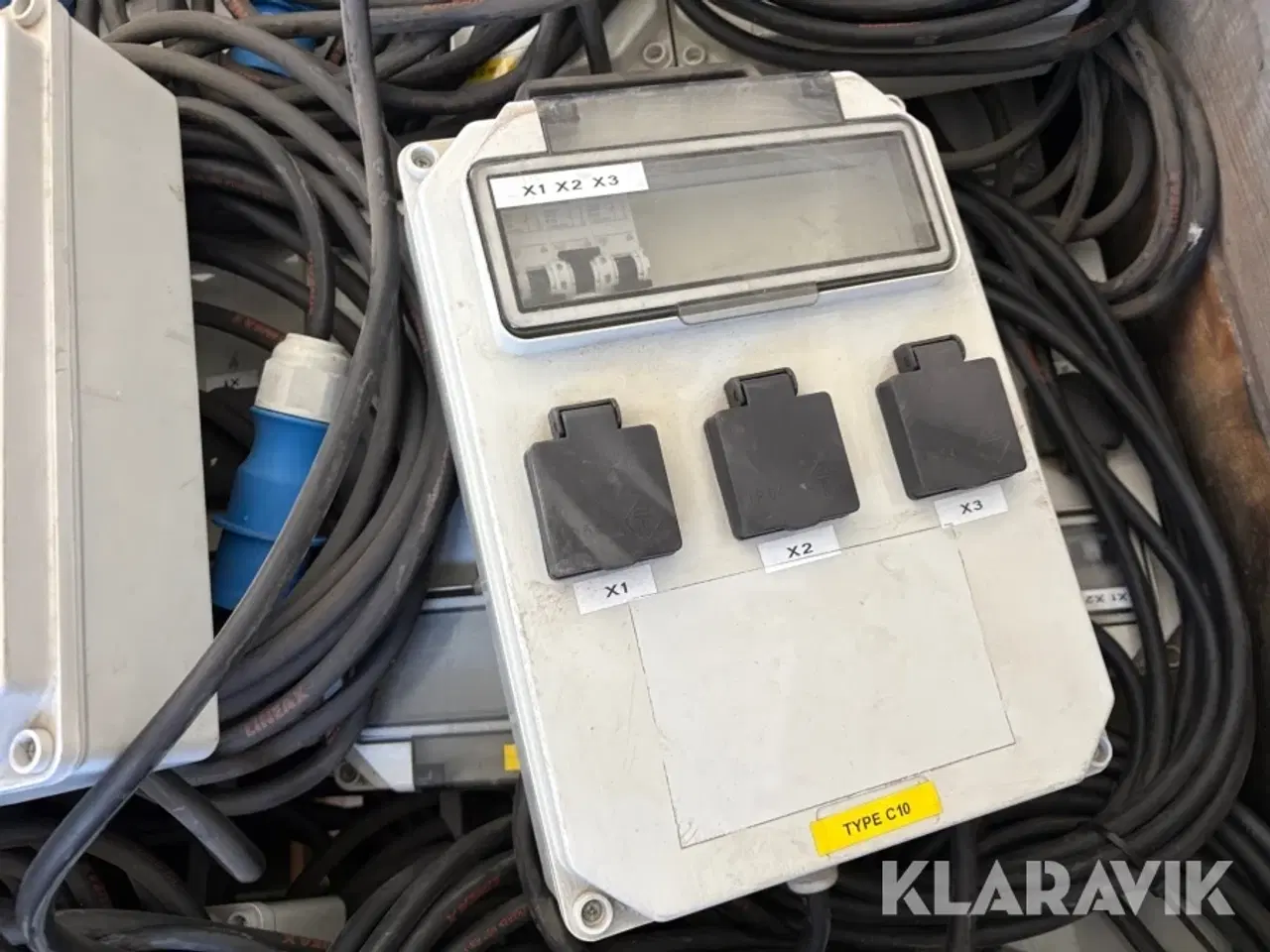 Billede 2 - Standtavle CEE16-1P-13A 5styk 1P luset til 3 udtag