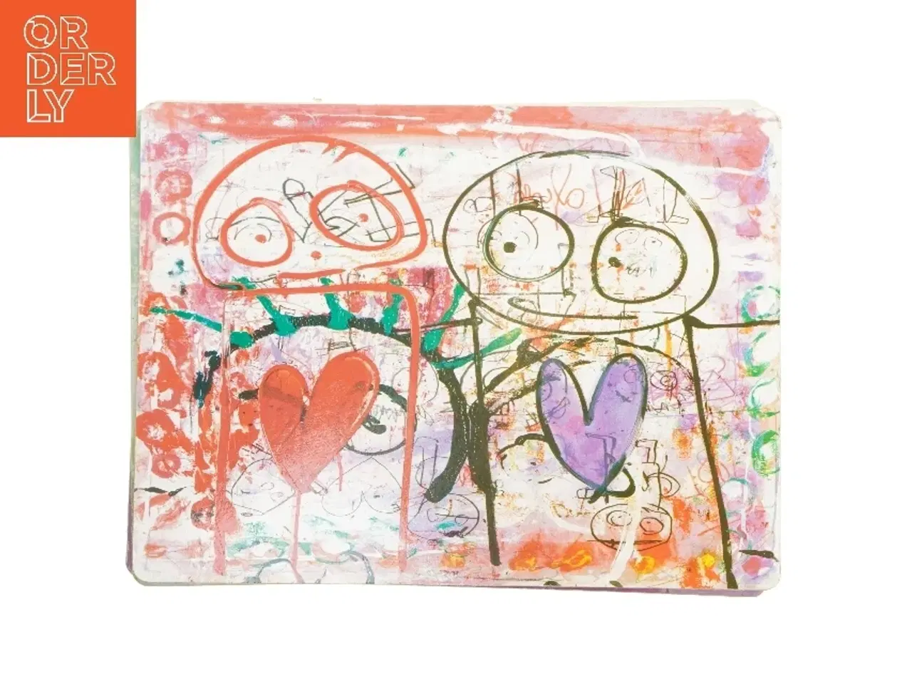 Billede 2 - Poul Pava dækkeservietter med abstrakte kunsttryk (str. 5 stk 39,5x29,5 cm)