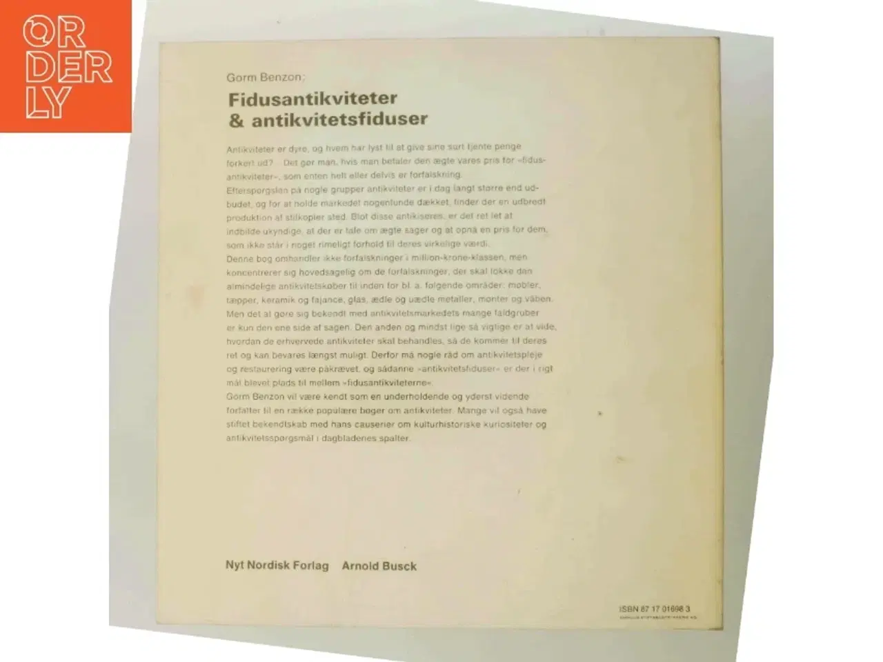 Billede 3 - Fidusantikviteter & Antikvitetsfiduser af Gorm Benzon (Bog)