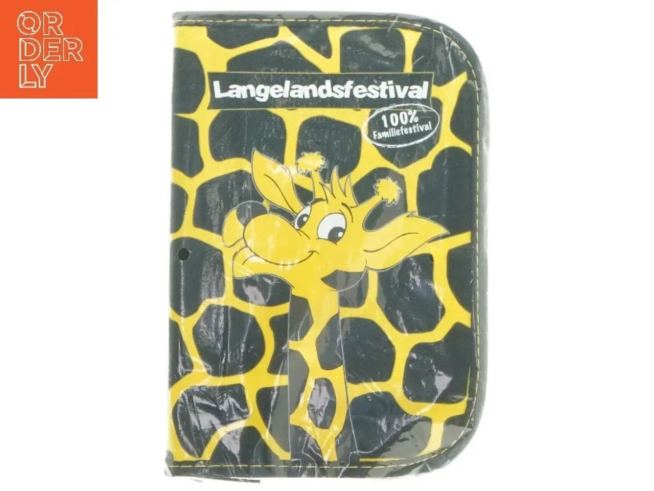 Billede 1 - Opbevaringspung med giraffmotiv fra Langelandsfestival (str. 19,5x13 cm)