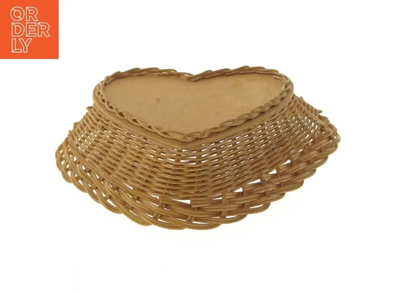 Billede 2 - Hjerteformet flettekurv (str. Ø 22x7 cm)