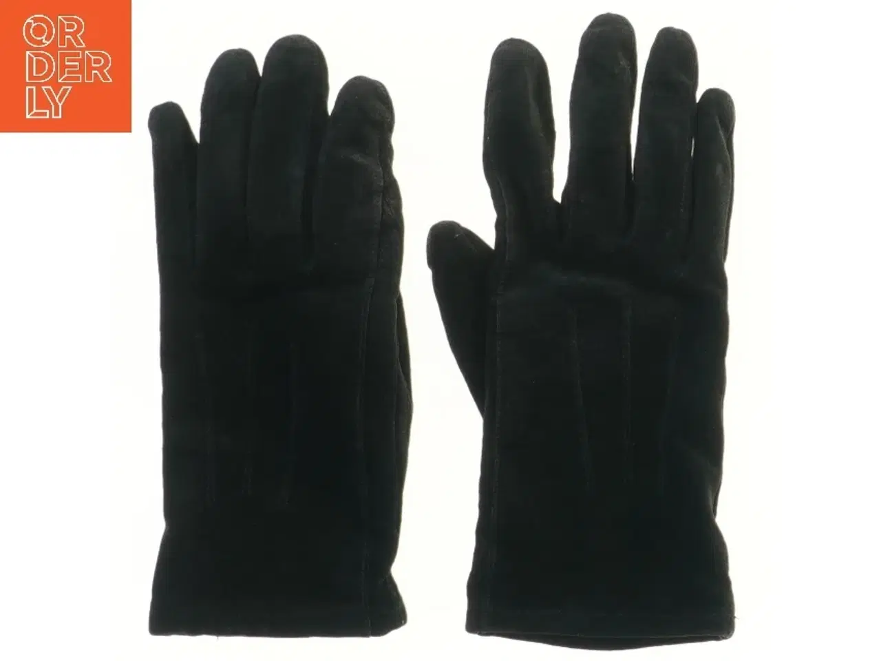 Billede 1 - Sort ruskind læderhandsker  (str. 24 cm)