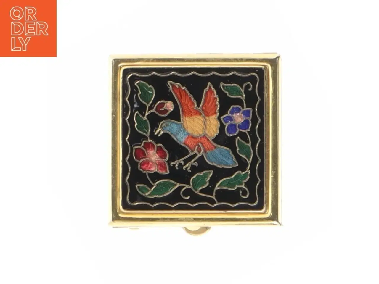 Billede 3 - Emaljeret pilleæske (?) (str. 3 komma 8 x 3 komma 8 x en komma 8 cm)