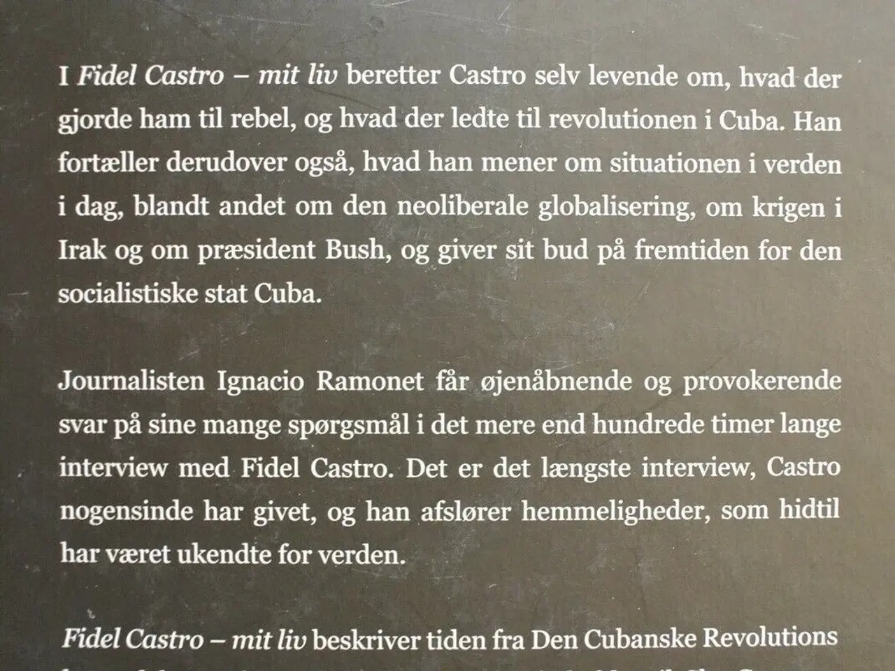 Billede 3 - mit liv, af fidel castro med ignacio ramonet