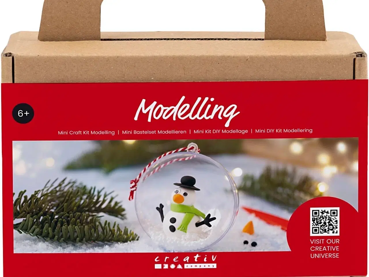 Billede 1 - Mini DIY Kit Modellering, Snemand, 1 pk.