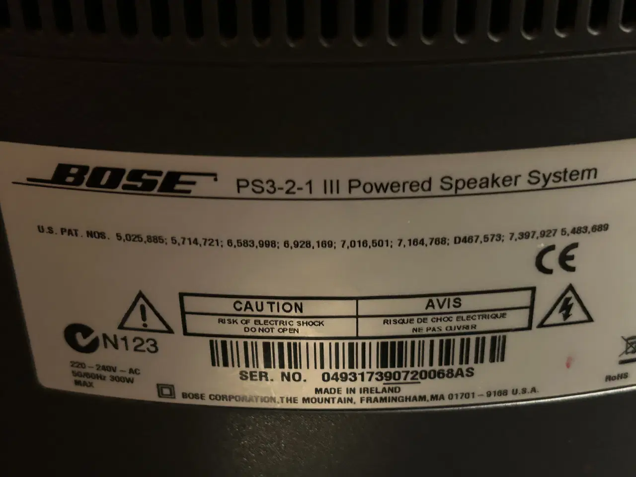 Billede 3 -  Bose anlæg 