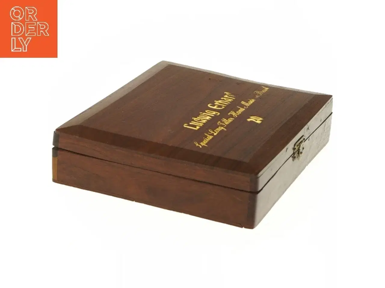 Billede 4 - Trækasse til cigarer (str. 19,5x16,5x4,5 cm)