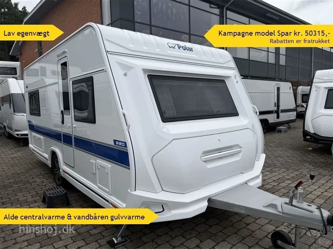 Billede 1 - 2025 - Polar Blueline 520 FD   Lækker luksus vintervogn med dobbeltseng, rundsiddegruppe fra Hinshøj Caravan