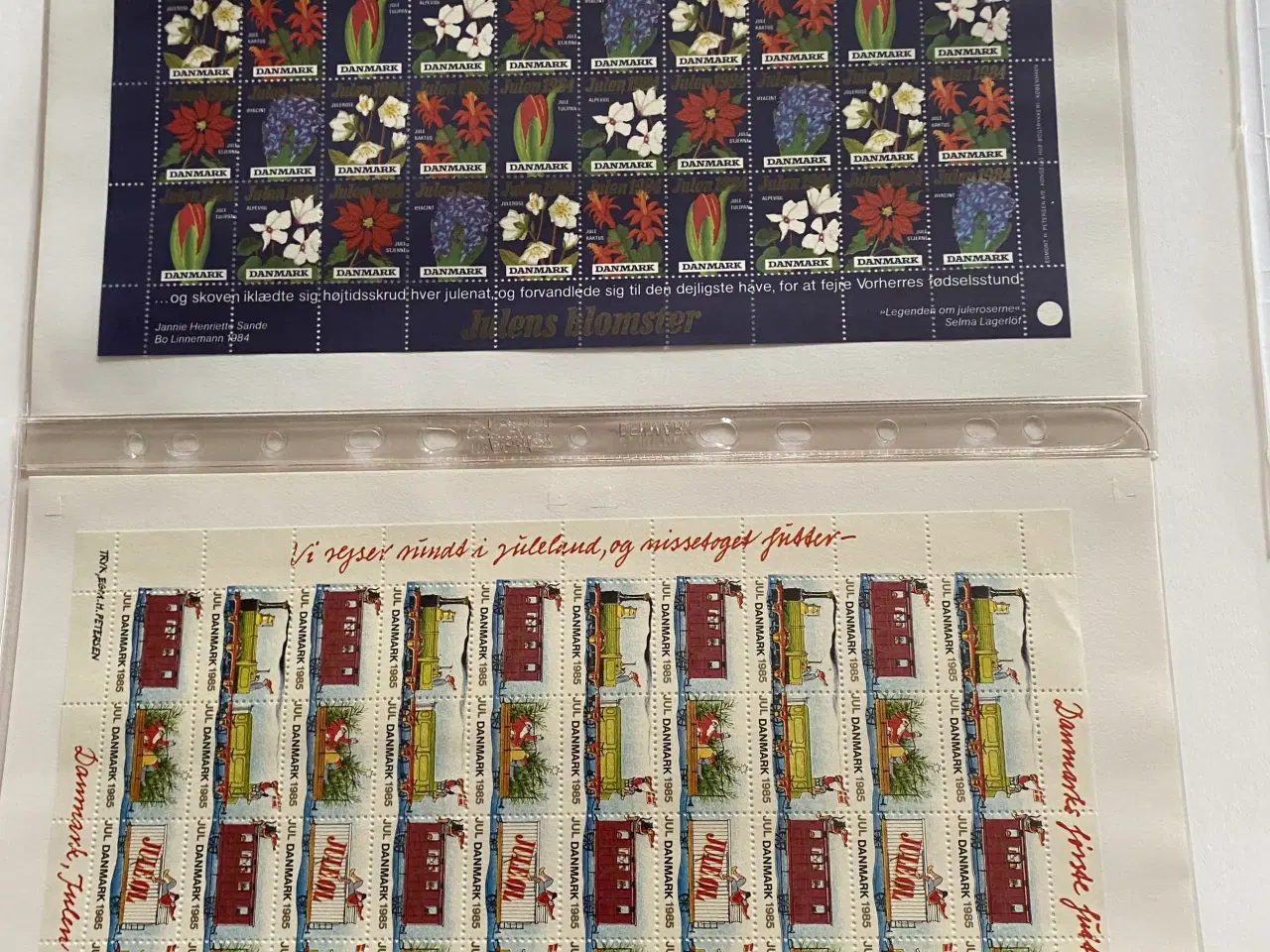 Billede 9 - Danmark julefrimærker ark og enkelte mærker