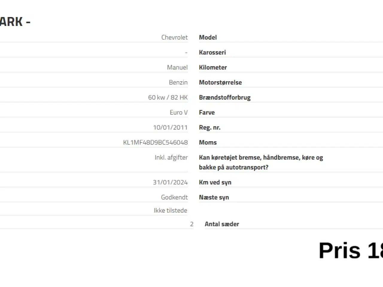 Billede 11 - Perfekt spark MED SYN Kan hjælpe med nummerplade (