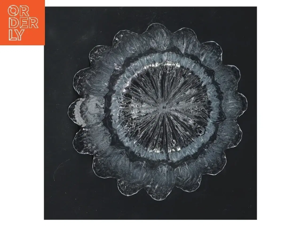 Billede 2 - Glas skål med bølget kant fra Holmegaard (str. 10x7 cm)