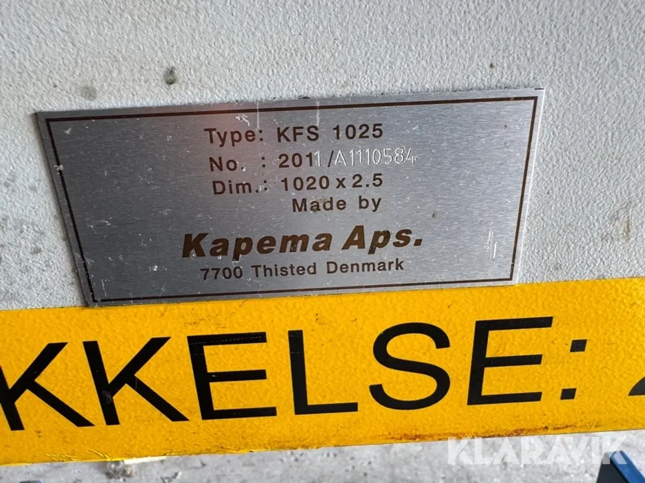 Billede 5 - Bukkemaskine Kapema Aps KFS 1025