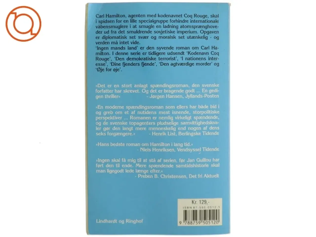 Billede 2 - Ingen mands land af Jan Guillou (Bog)