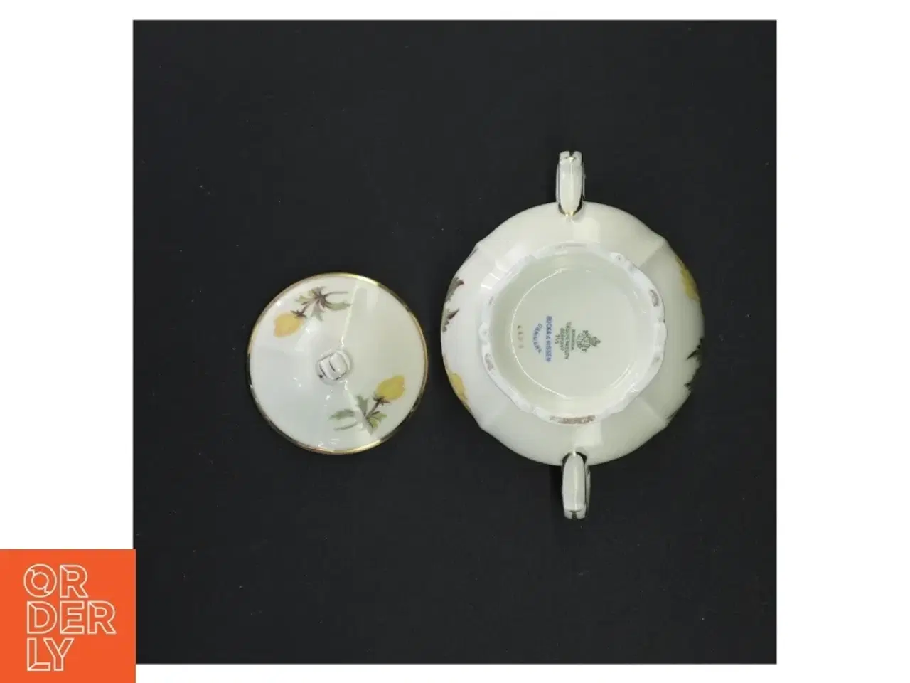 Billede 3 - Porcelænssukkerskål med blomstermotiv fra Bavaria (str. 11 x 14 cm)