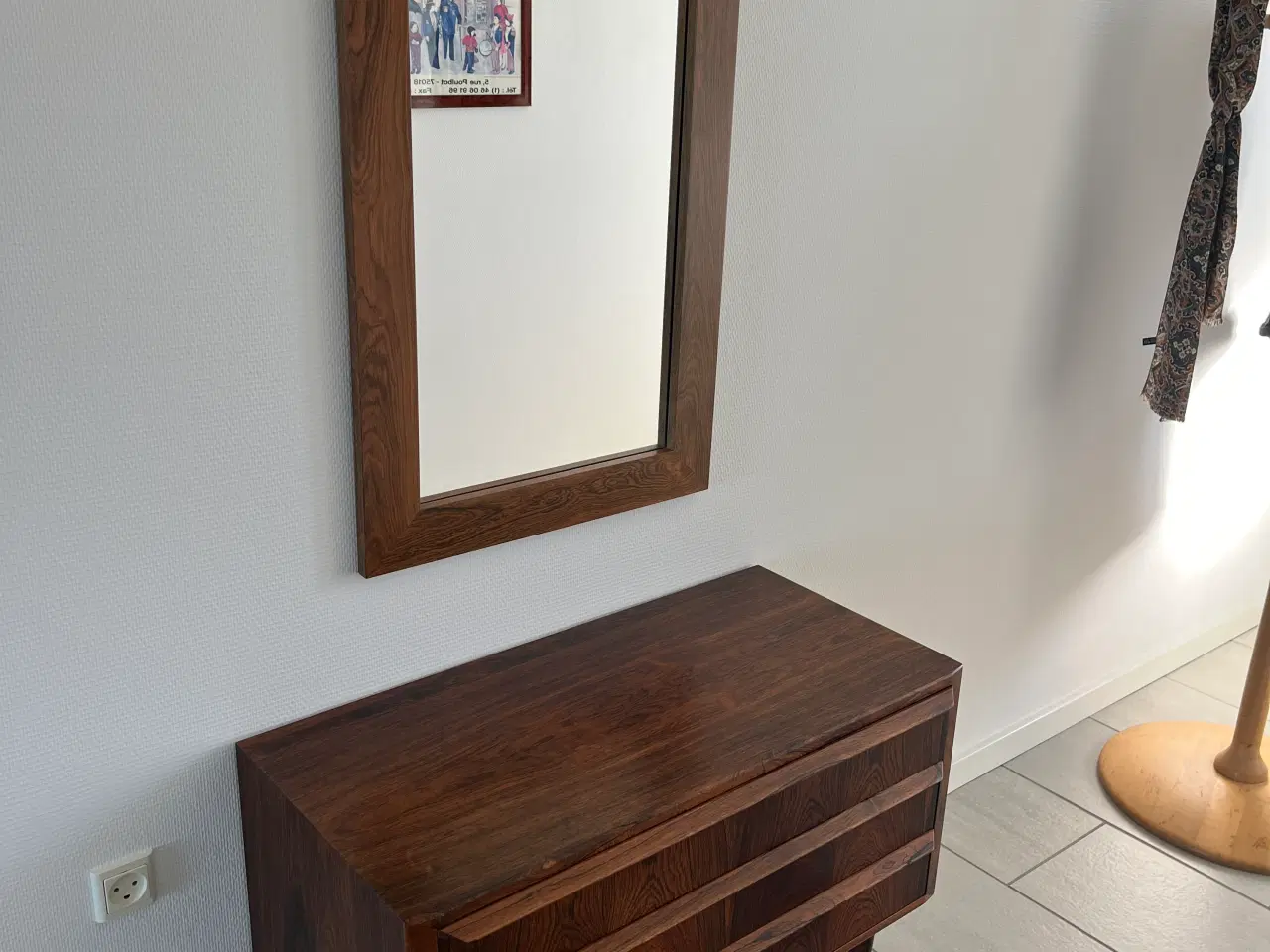 Billede 3 - Palisander kommode og spejl med palisander ramme