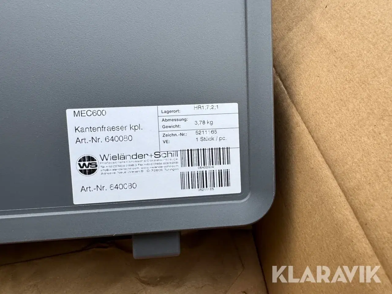 Billede 7 - Metal kantfræser Wieländer+Schil MEC600