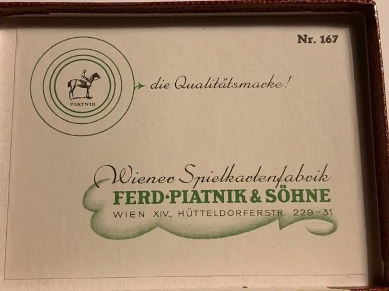 Billede 3 - Piatnik Wien spillekort - vintage i fin stand