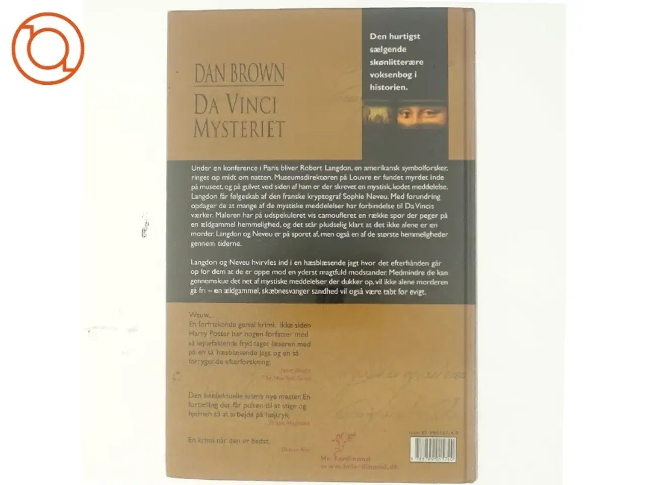 Billede 3 - Da Vinci Mysteriet af Dan Brown (Bog)