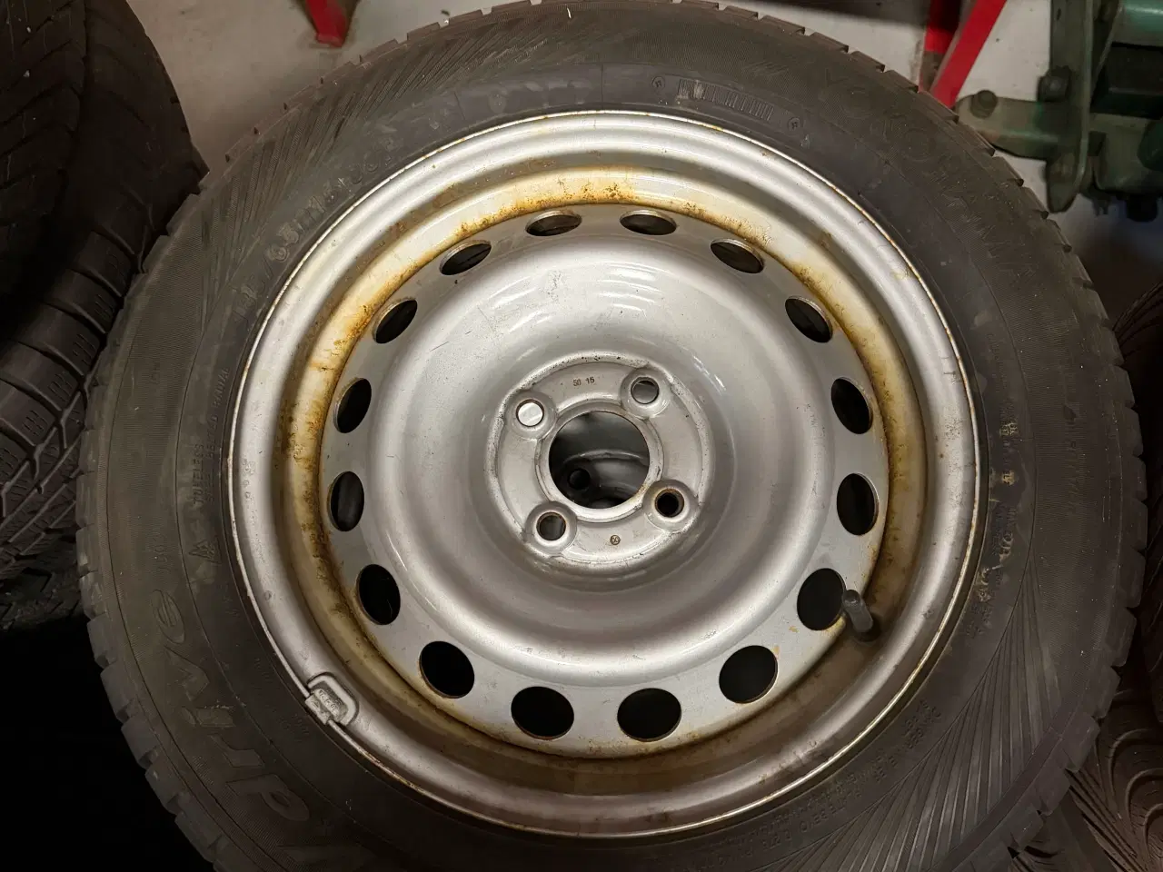 Billede 2 - Komplet vinterhjul på stålfælge