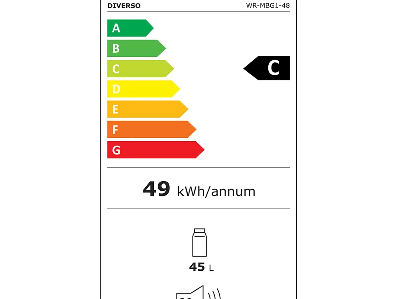 Billede 2 - Lydløs Minibar 48,5 Liter i Sort