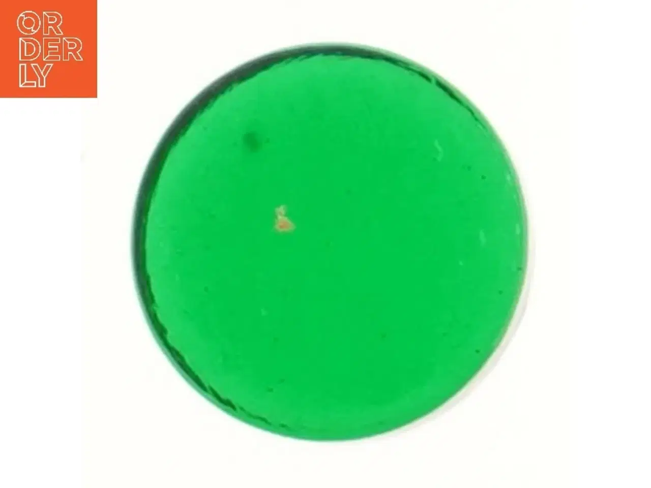 Billede 2 - Hinkesten i grønt glas (str. Ø 6 cm) (str. Ø 6 cm)