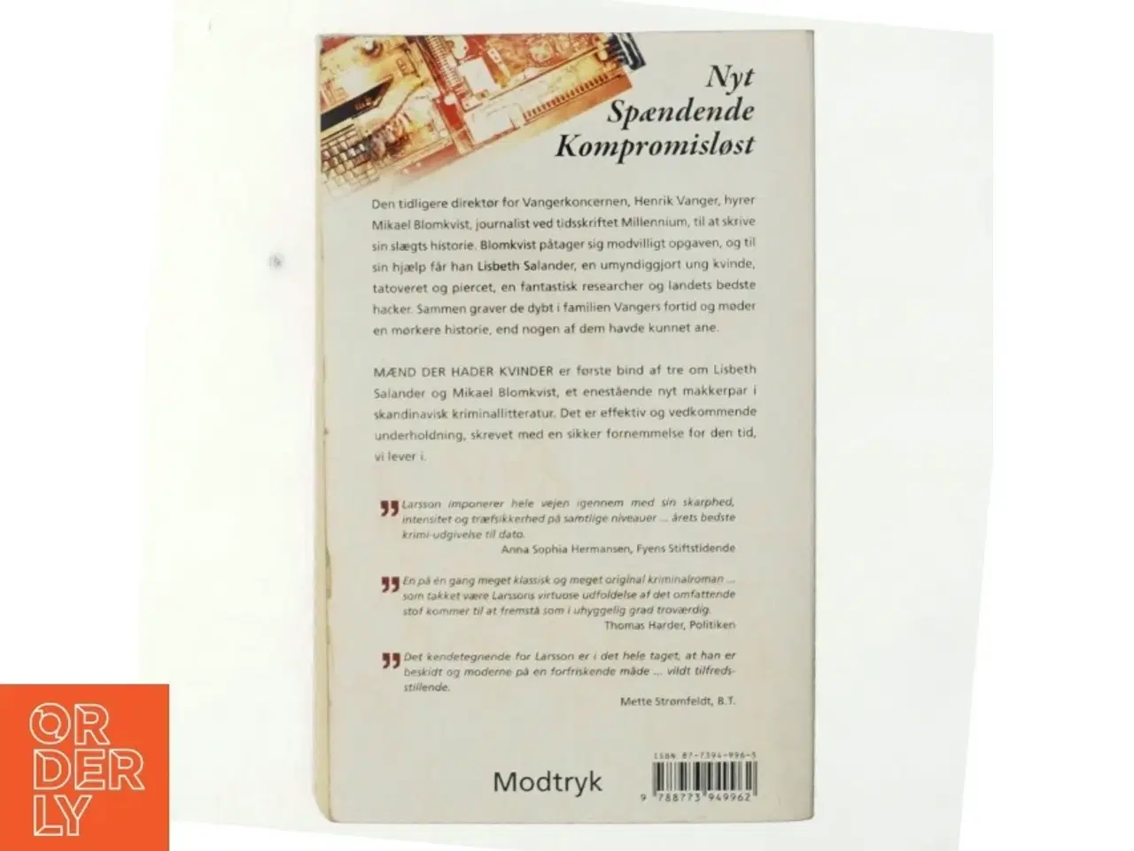 Billede 3 - Mænd der hader kvinder af Stieg Larsson, Stieg Larsson (Bog)