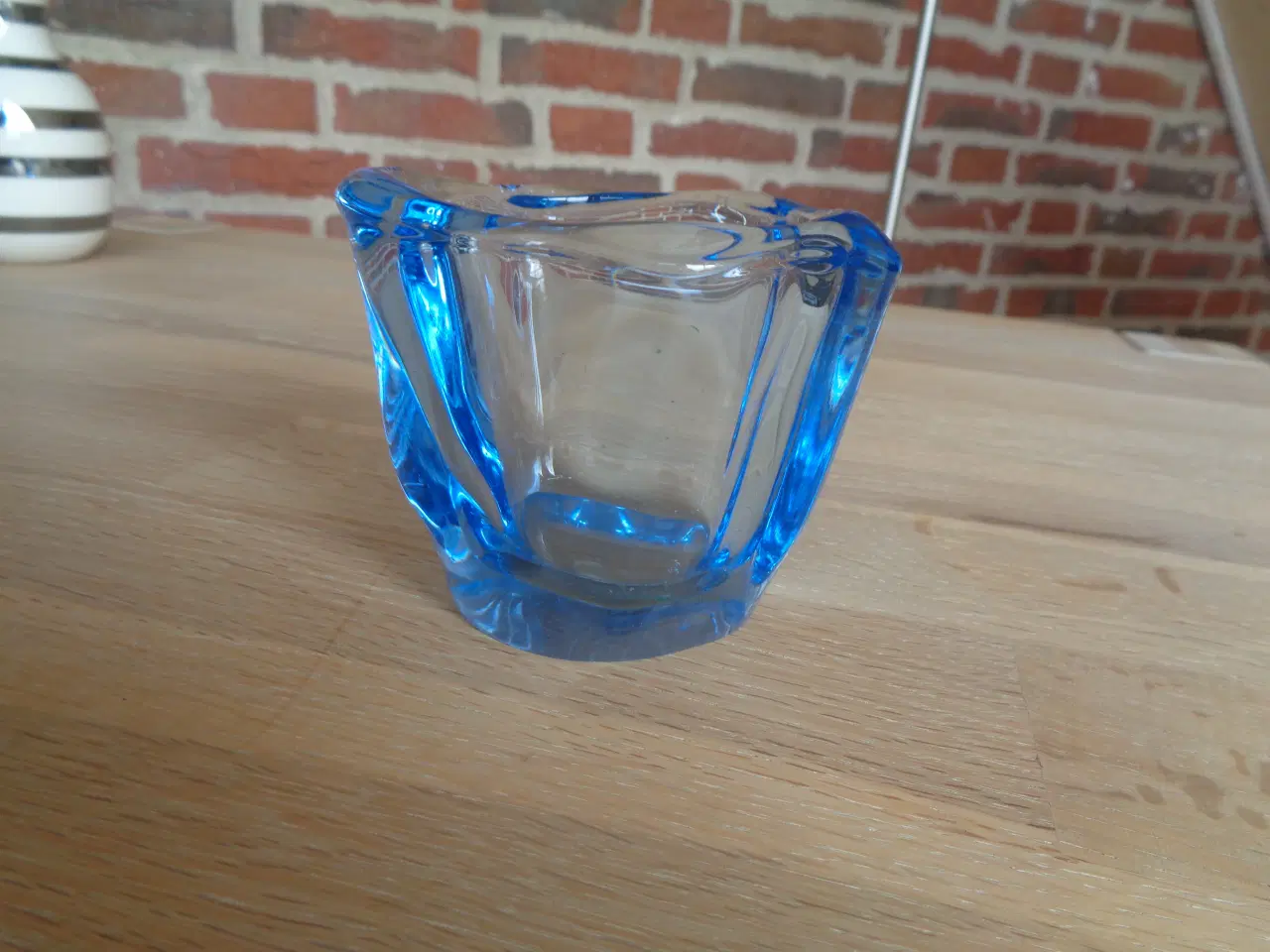 Billede 1 - Blå glas vase 