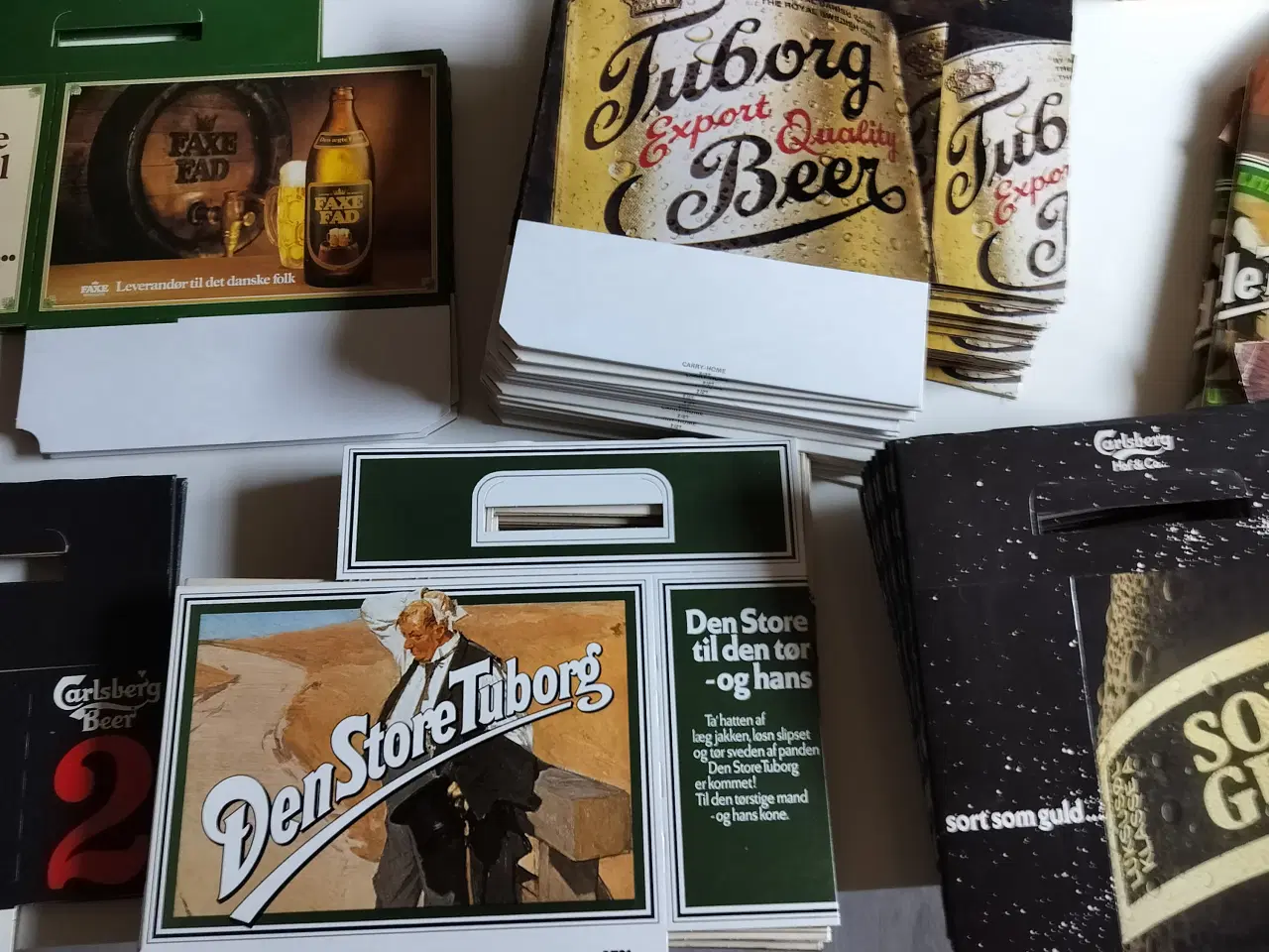 Billede 3 - Ølkasse gamle retro 6 pack ølkasser i pap