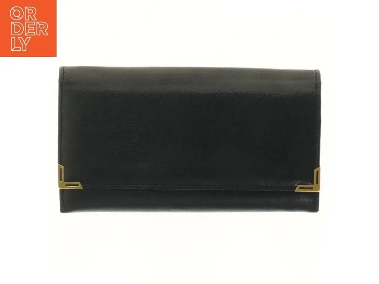 Billede 4 - Sort clutch taske med gulddetaljer (str. 18x10 cm)