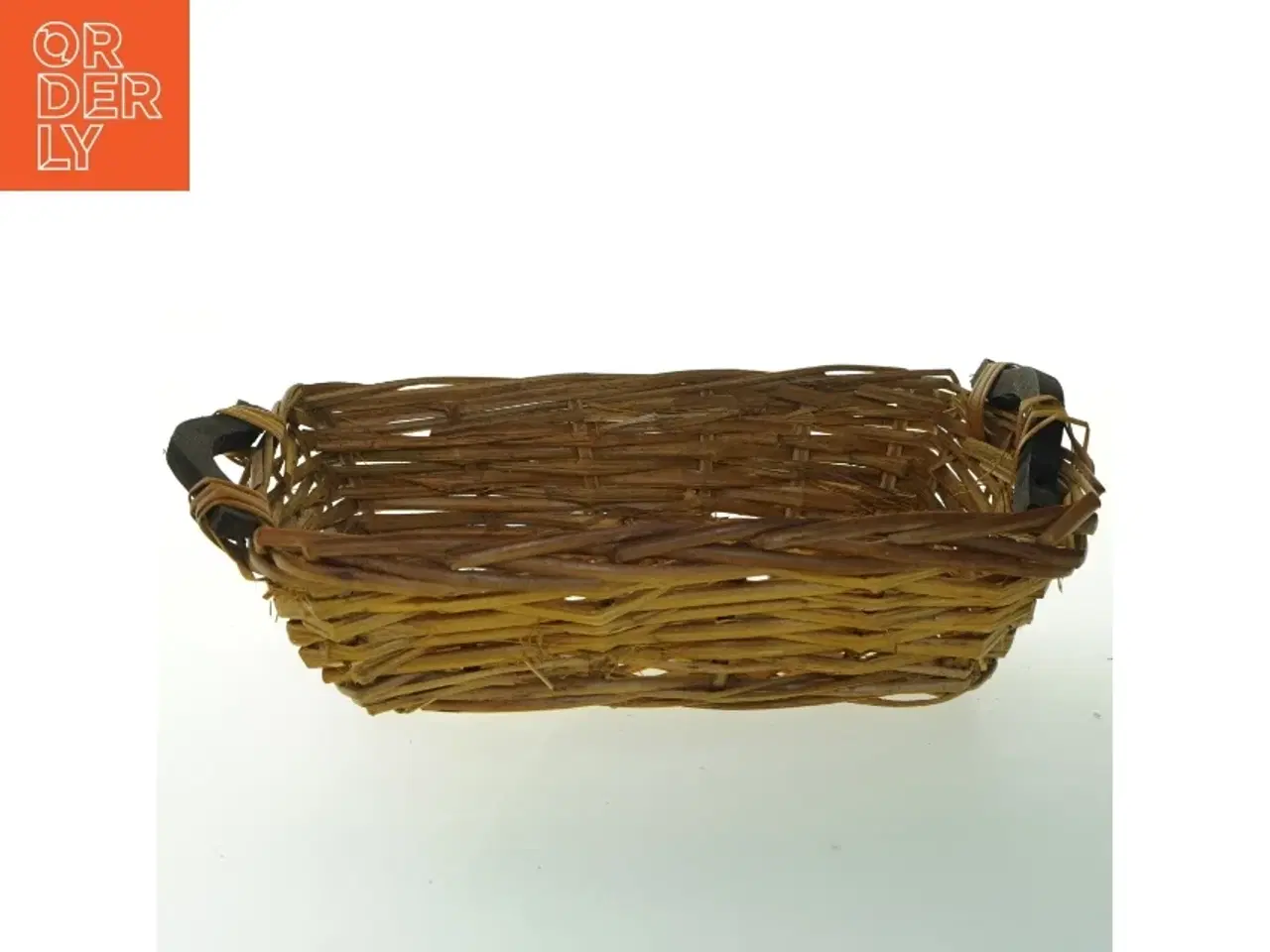 Billede 1 - Rektangulær flettet kurv (str. 27x13 cm)