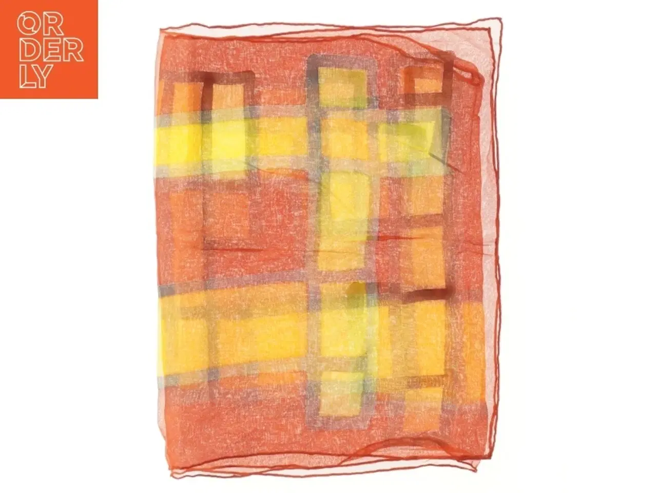 Billede 1 - Dekorativt tørklæde med geometrisk mønster (str. 37x110 cm)