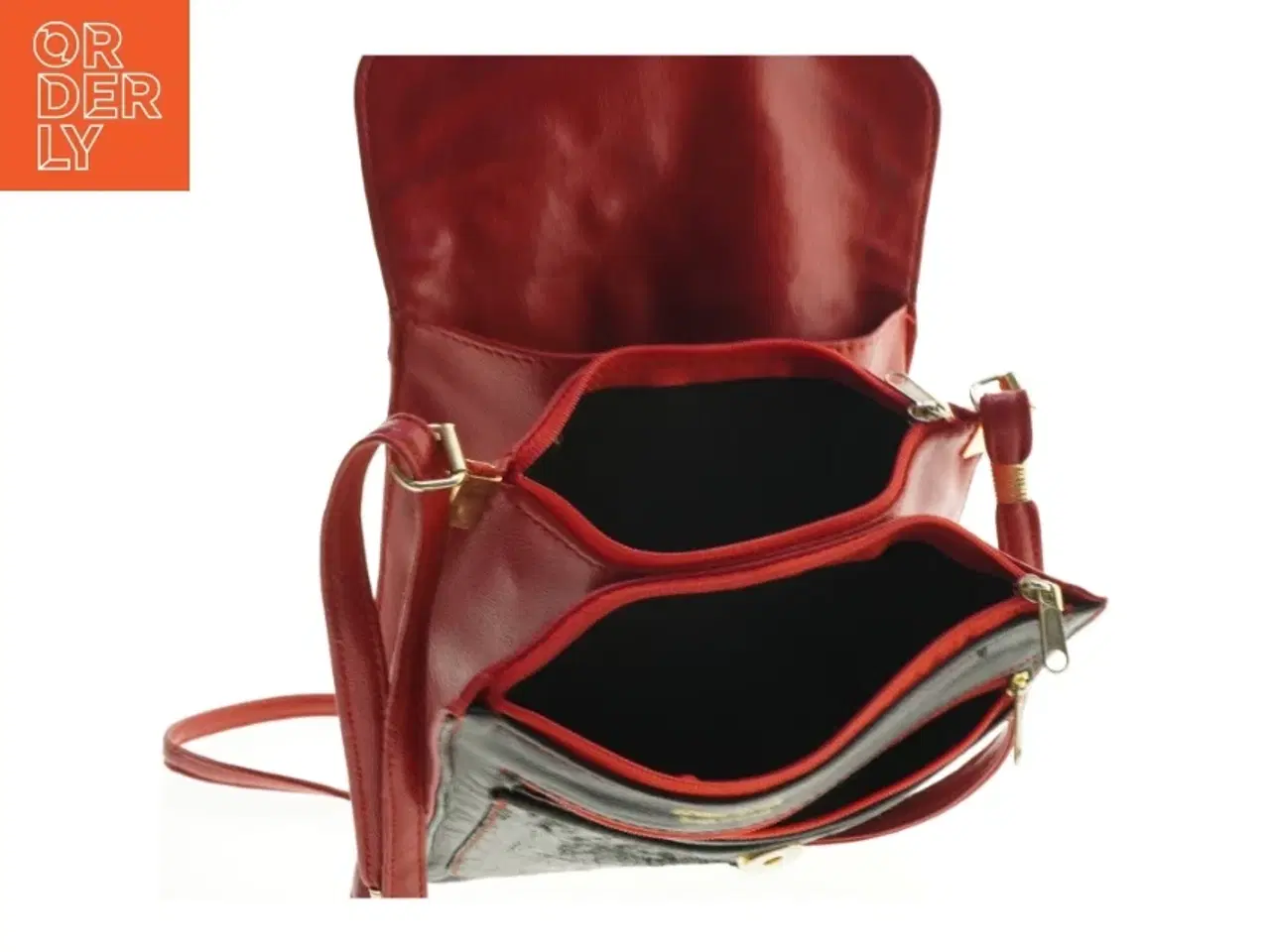 Billede 2 - Skuldertaske i læder (str. 20x20 cm)