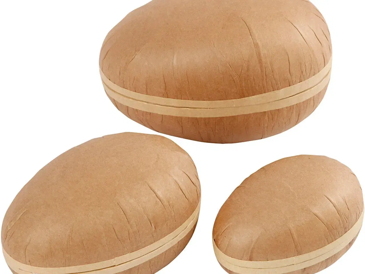 Billede 1 - To-delte æg, L: 12+15+18 cm, 3 stk./ 1 pk.