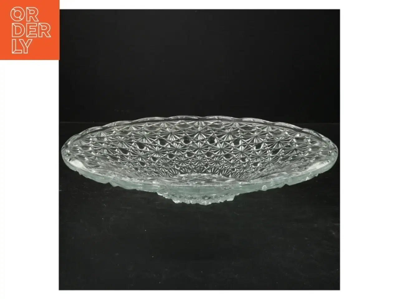 Billede 1 - Glasfad med mønster (str. Ø 33 cm)