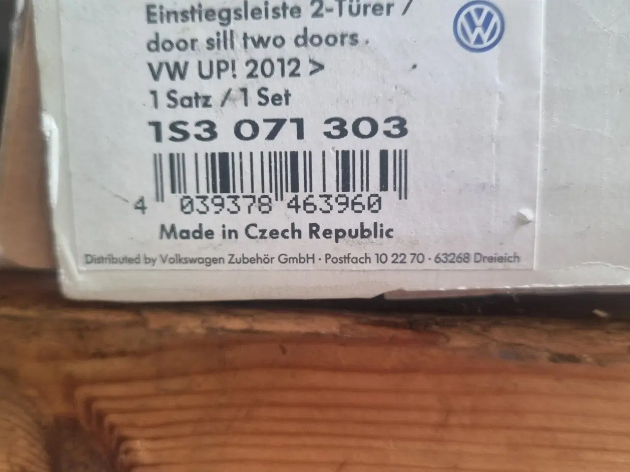 Billede 1 - VW UP indstigningslister 3 dørs
