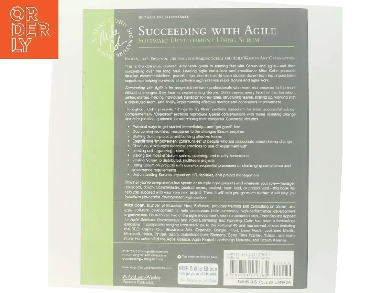 Billede 3 - Succeeding with Agile af Mike Cohn (Bog)