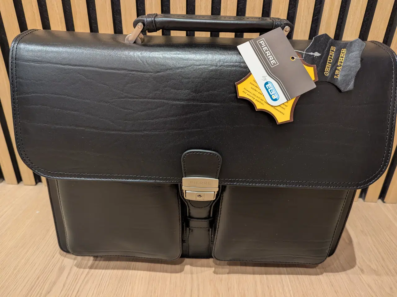 Billede 1 - Taske til PC / Pierre 6350-10 læder sort