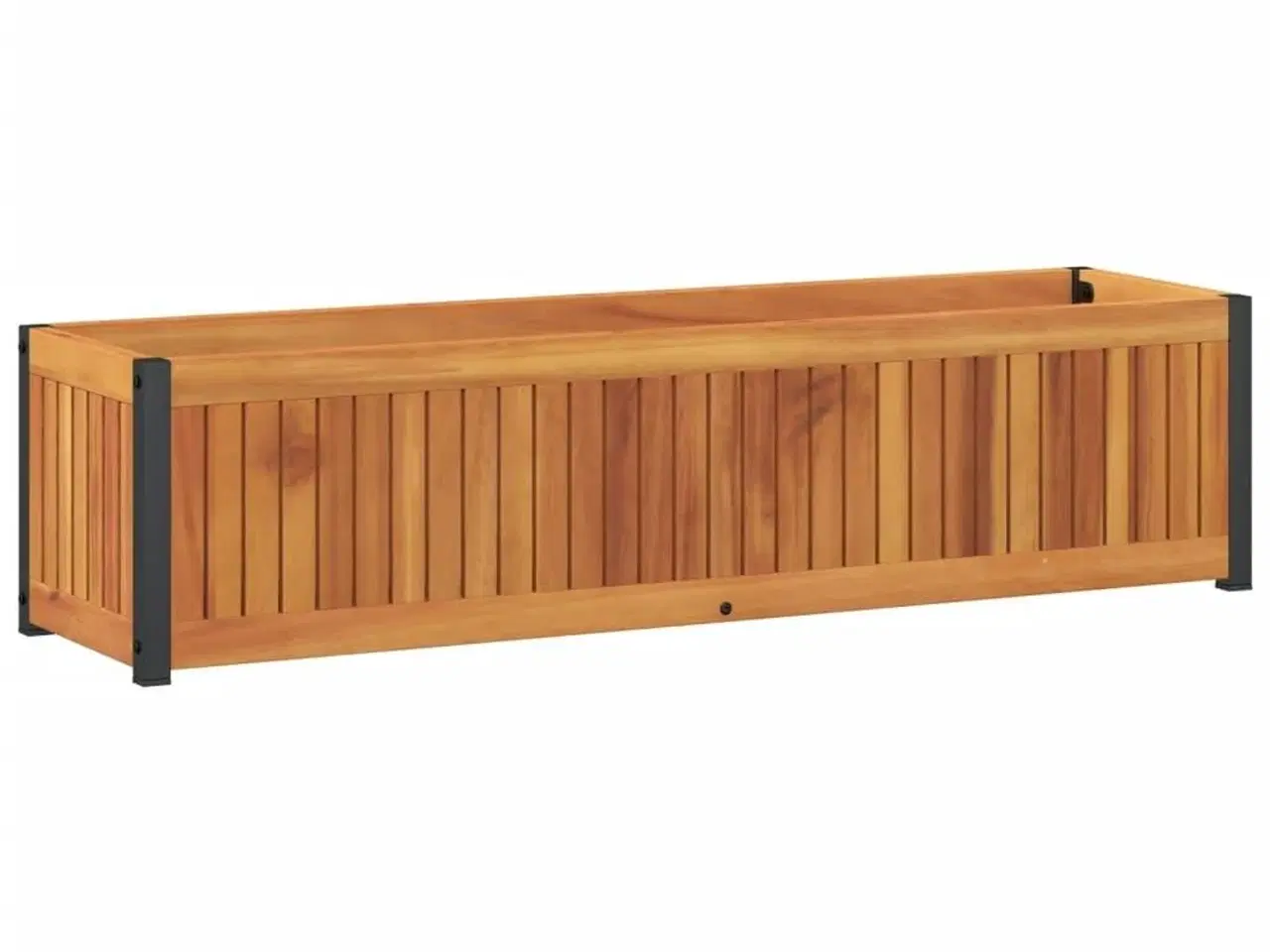 Billede 6 - Plantekasse 110x30x27,5 cm massivt akacietræ og stål