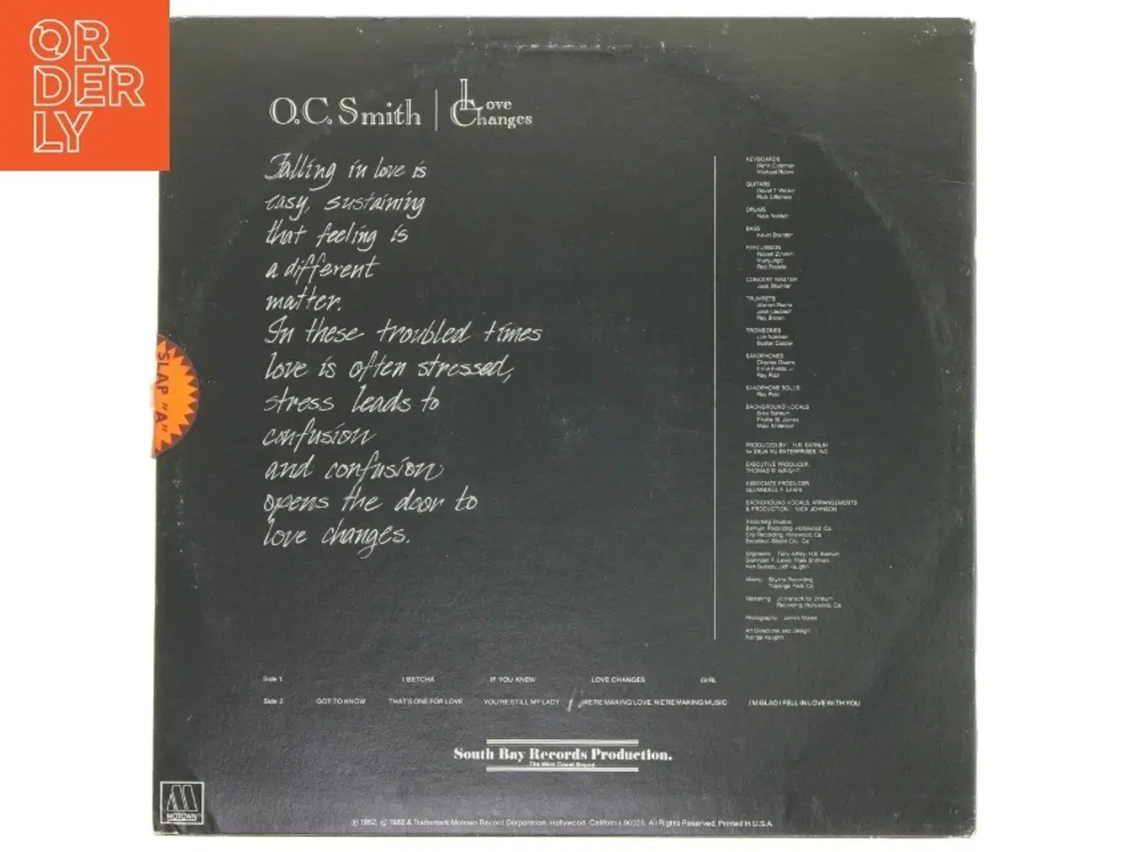 Billede 3 - O.C. Smith vinylplade &#39;Love Changes&#39;