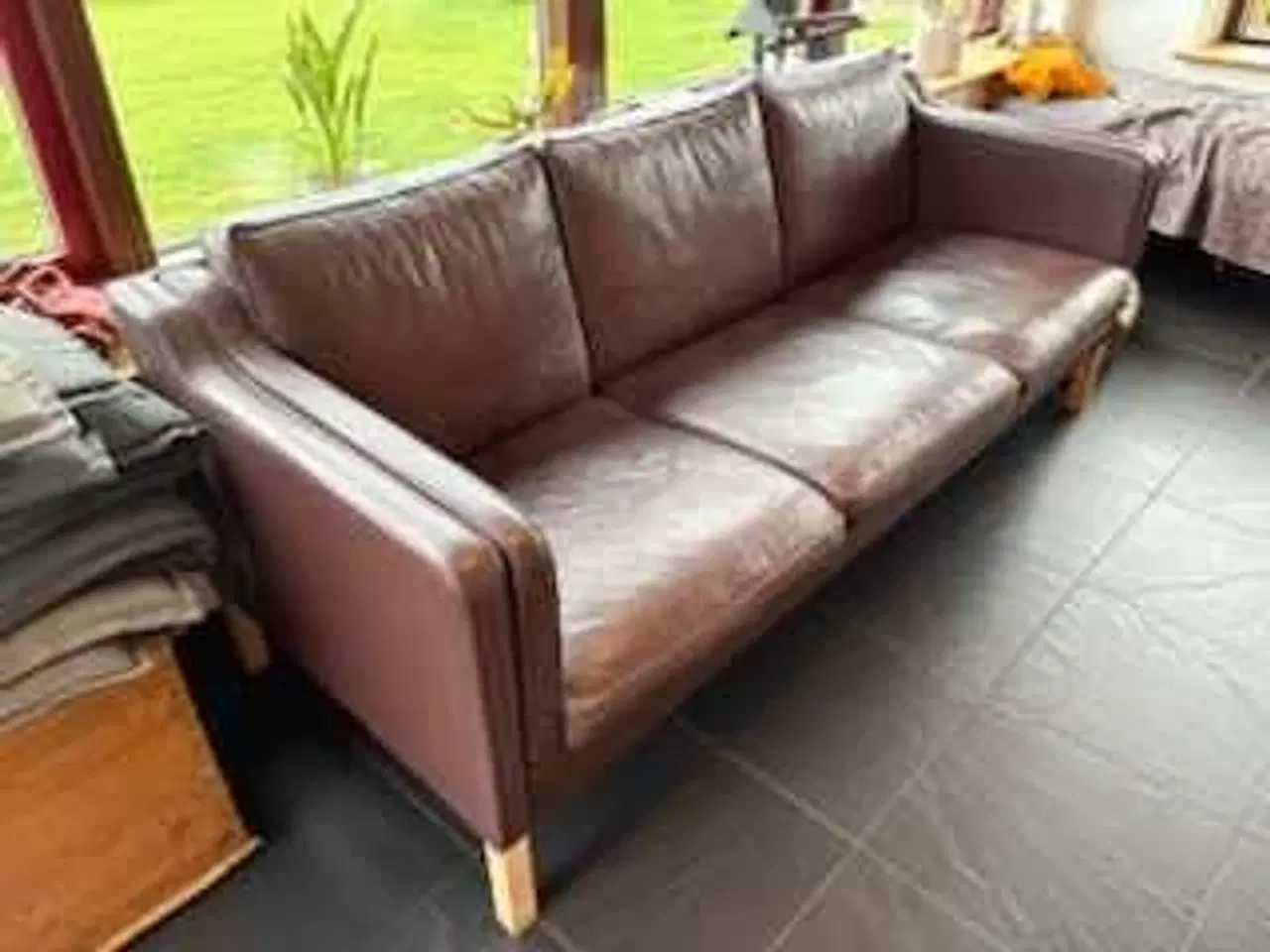 Billede 2 - Lædersofa 