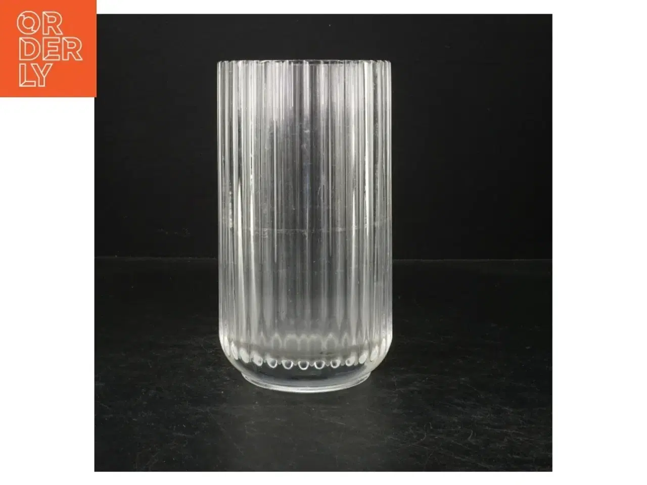 Billede 1 - Riflet glasvase fra Lyngby (str. 20 cm)