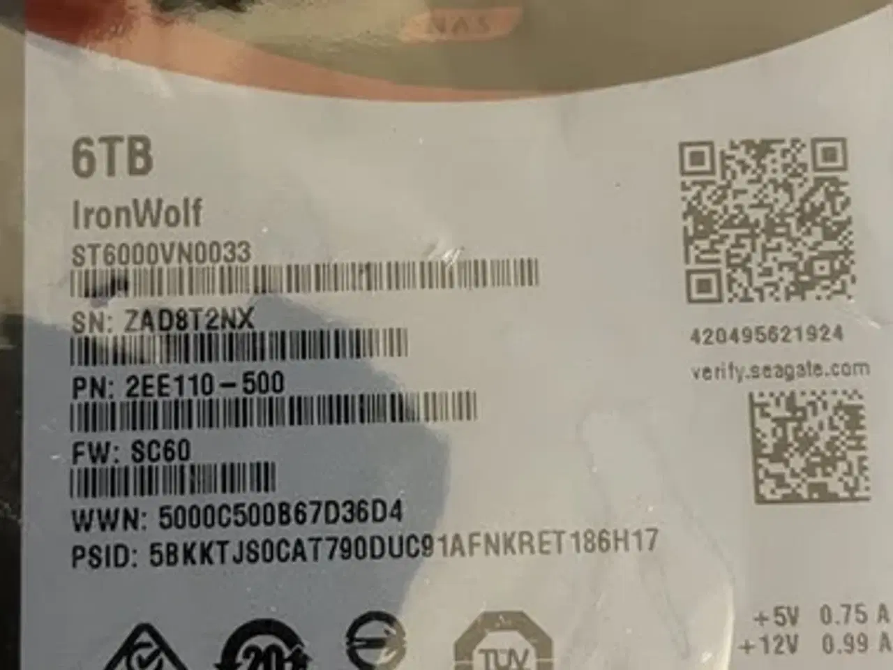 Billede 1 - Seagate Ironwolf 6 TB