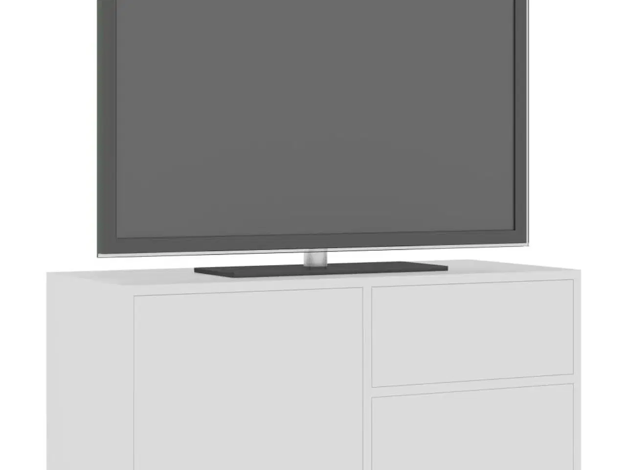 Billede 4 - Tv-bord 80x34x36 cm konstrueret træ hvid
