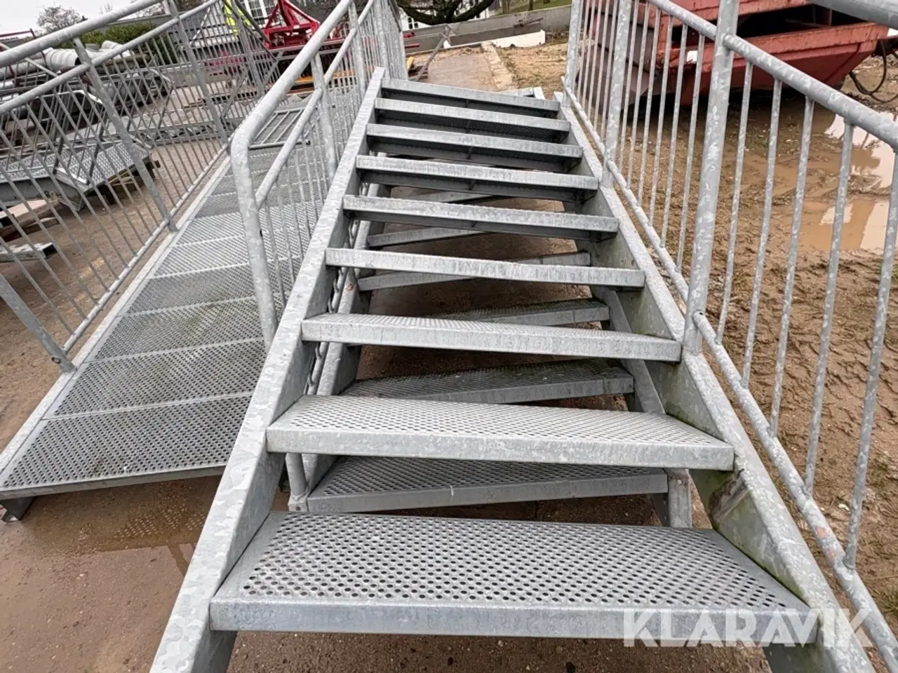 Billede 7 - Trapper plus afsats/gangbro Galvaniseret