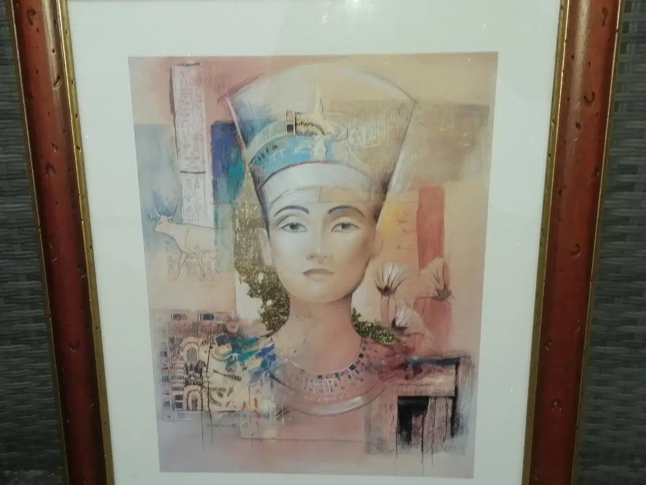 Billede 1 - DRONNING NEFERTITI, EGYPTISK MOTIV, 50X60 CM