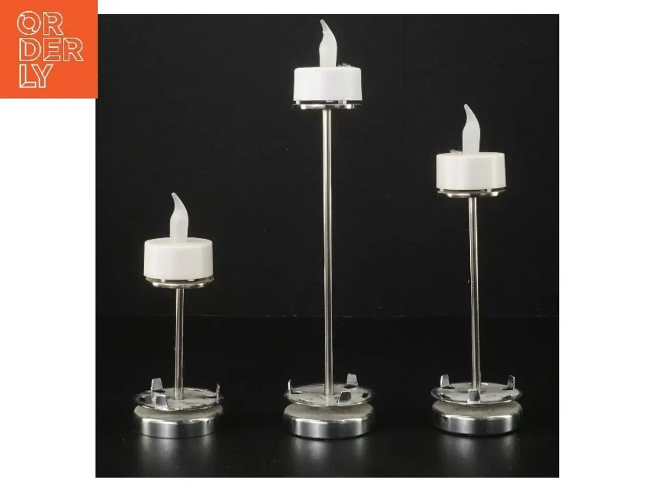 Billede 2 - Sæt af elektroniske lysestager fra Herstal (str. 13-23 cm)